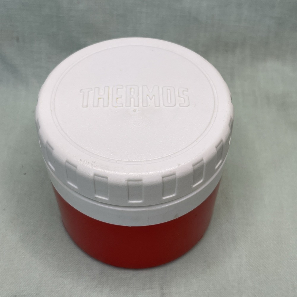 Vintage Thermos Insulated Jar Model 1155/4 Red USA Food Container